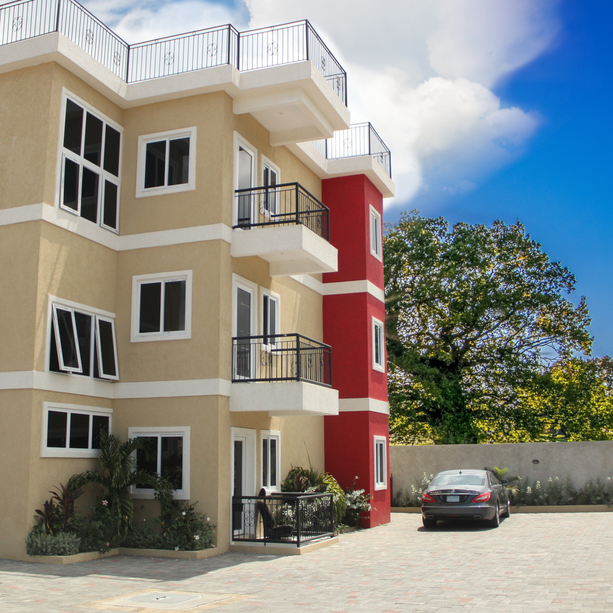 Trowel on applied to apartment
